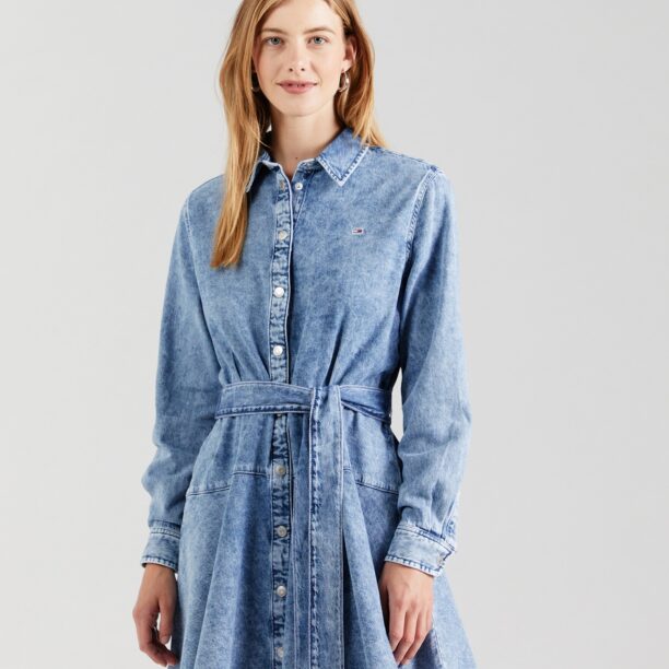 Tommy Jeans Rochie tip bluză  albastru denim