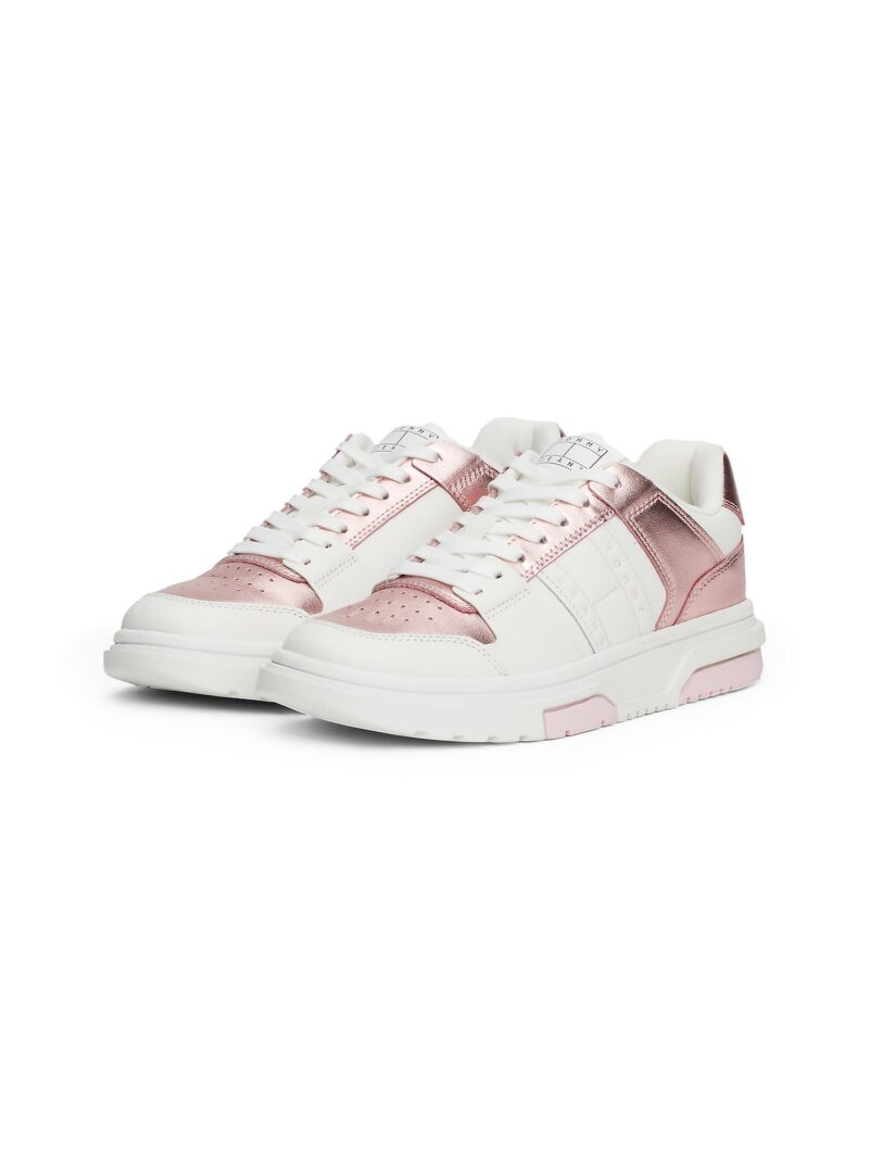 Tommy Jeans Sneaker low 'The Brooklyn '  auriu - roz / alb