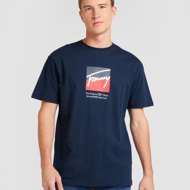 Tommy Jeans Tricou 'DNA'  albastru marin / roșu / alb