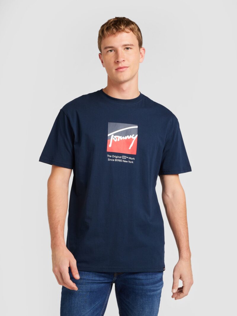 Tommy Jeans Tricou 'DNA'  albastru marin / roșu / alb