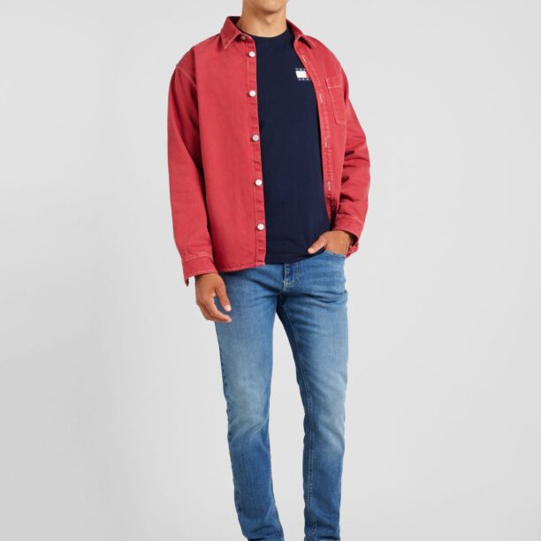 Tommy Jeans Tricou 'ESSENTIAL'  bleumarin / roșu / alb