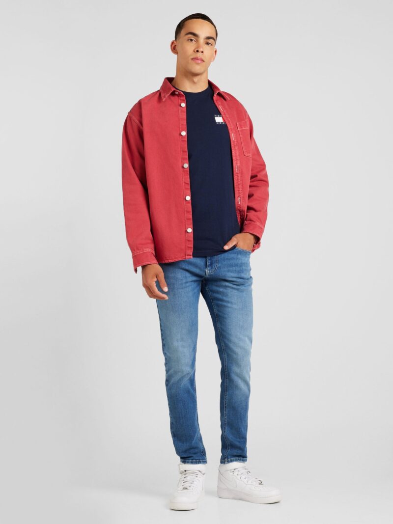 Tommy Jeans Tricou 'ESSENTIAL'  bleumarin / roșu / alb