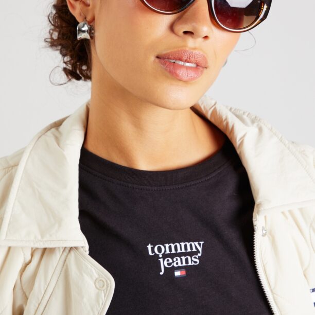 Preţ Tommy Jeans Tricou 'Essential'  negru / alb