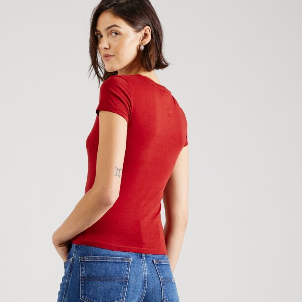 Tommy Jeans Tricou 'Essential'  roșu / alb preţ