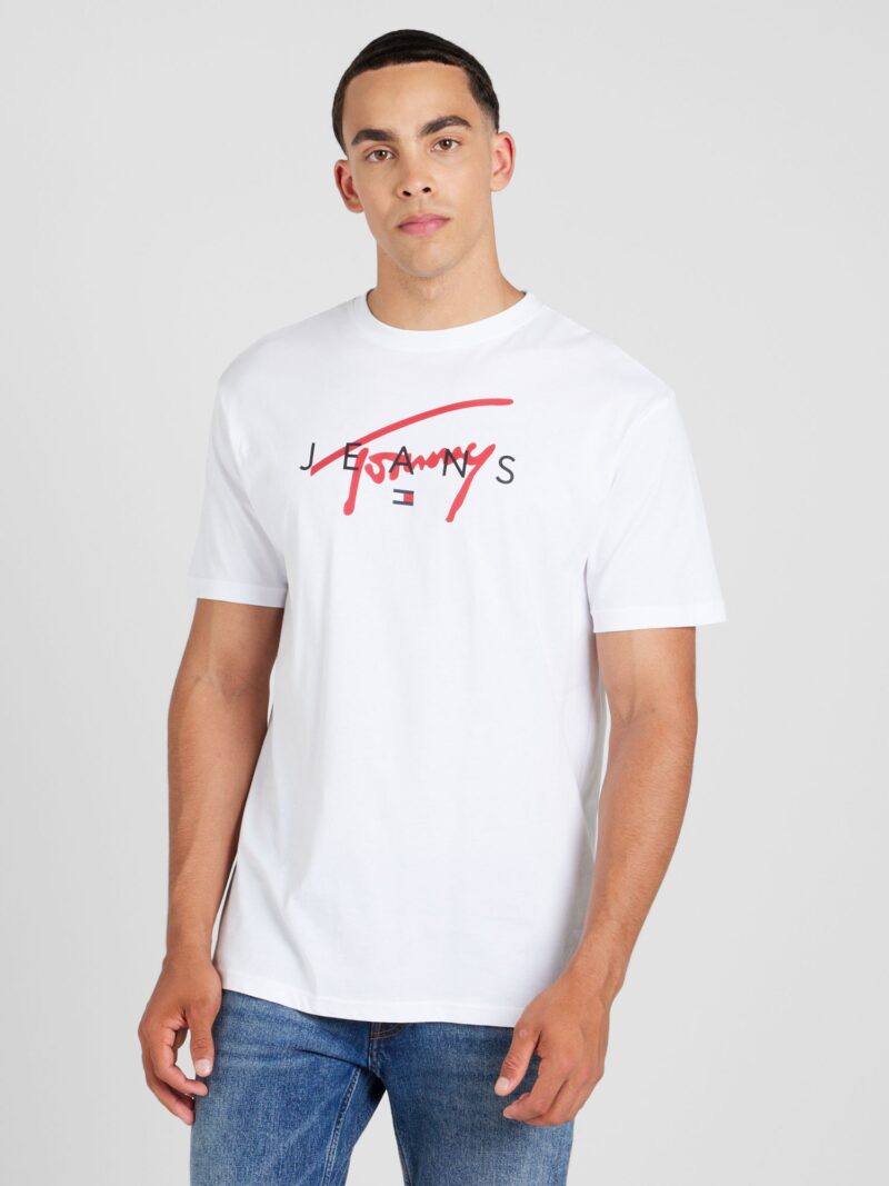 Preţ Tommy Jeans Tricou  albastru marin / roșu / negru / alb