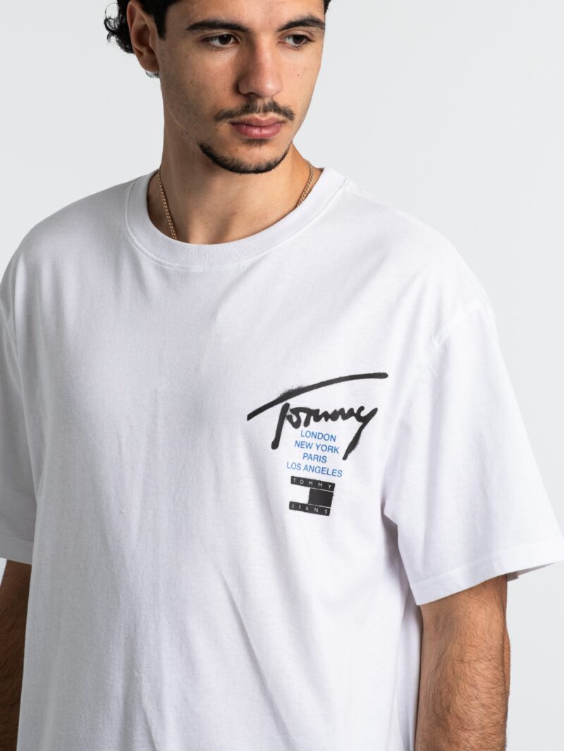 Cumpăra Tommy Jeans Tricou  azur / gri metalic / alb