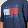 Tommy Jeans Tricou  bleumarin / albastru pastel / albastru închis / roșu