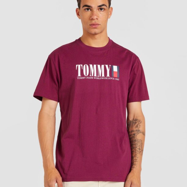 Tommy Jeans Tricou  bleumarin / ciclam / roșu / alb preţ