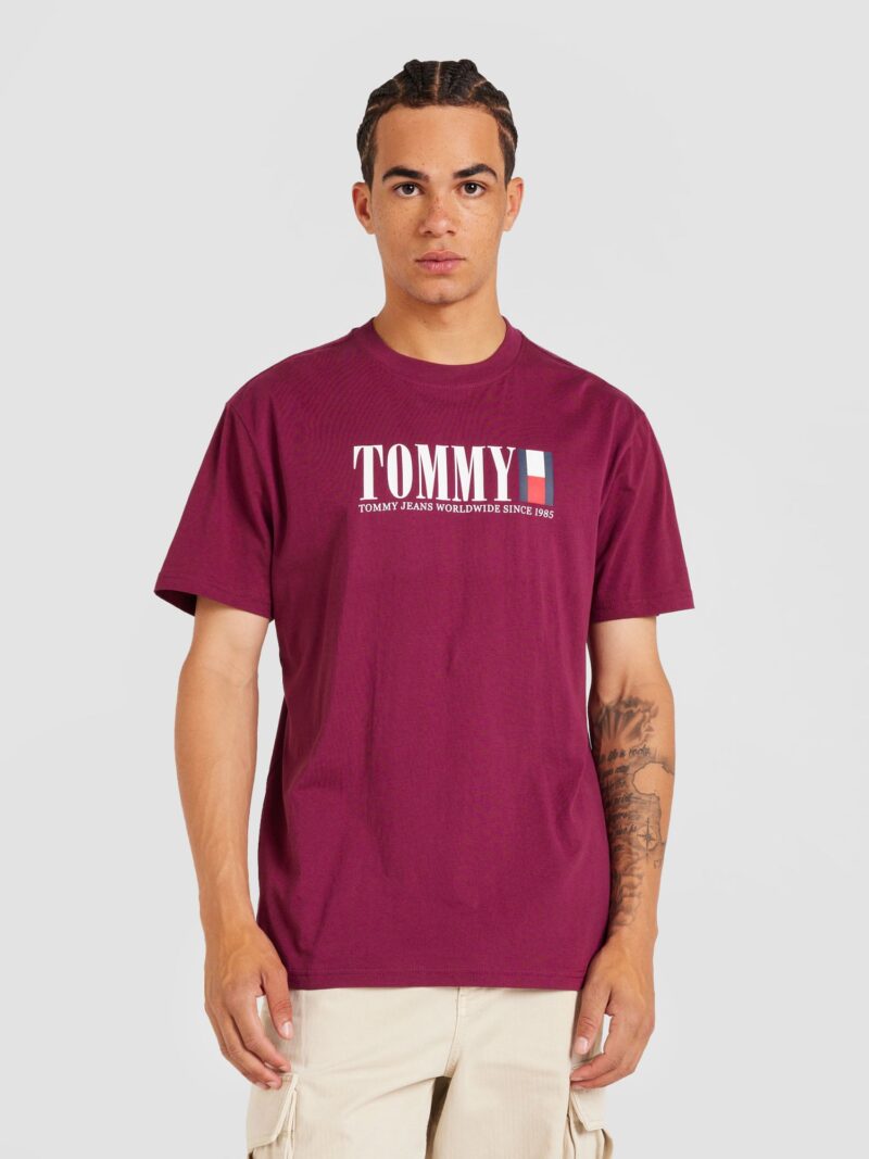 Tommy Jeans Tricou  bleumarin / ciclam / roșu / alb preţ