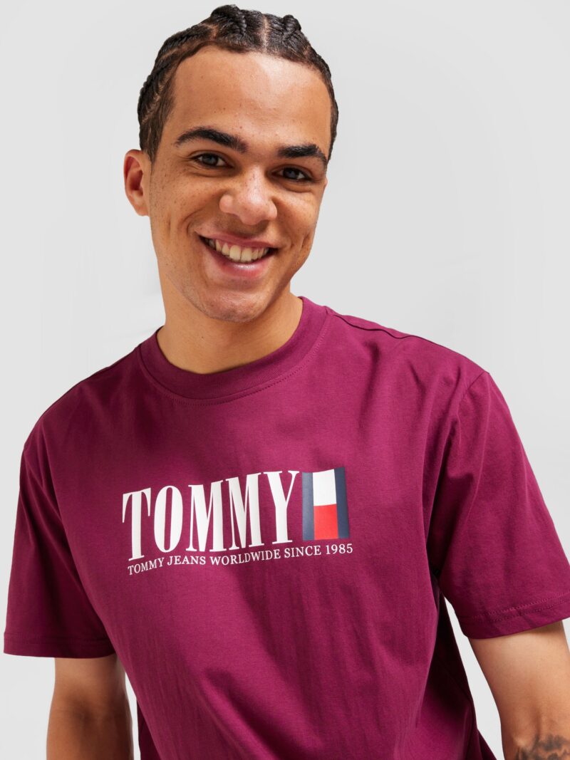 Preţ Tommy Jeans Tricou  bleumarin / ciclam / roșu / alb