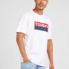 Tommy Jeans Tricou  bleumarin / roșu / alb