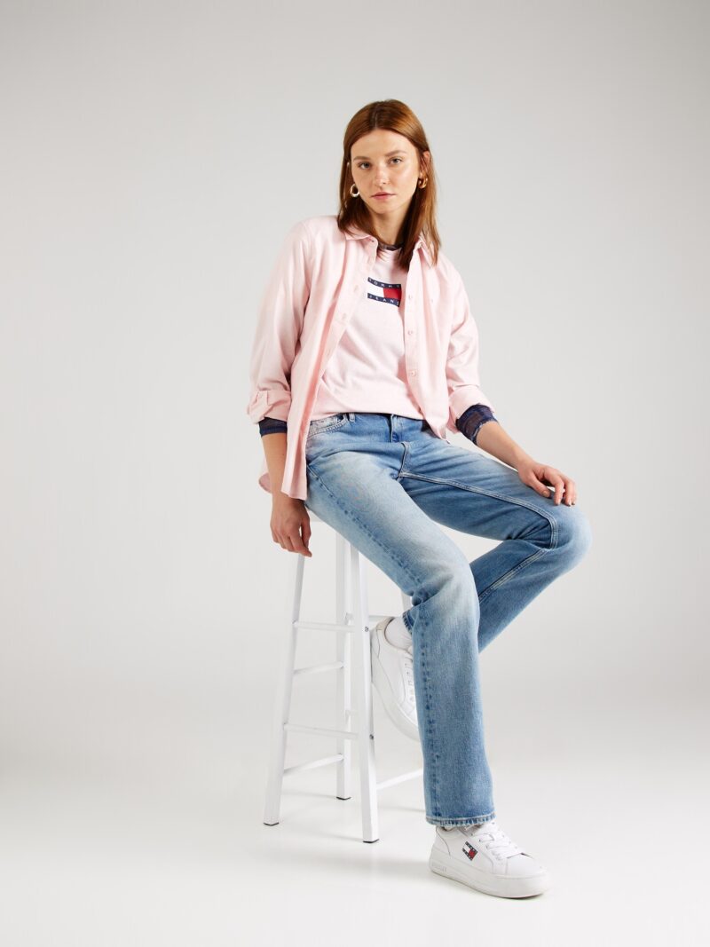 Cumpăra Tommy Jeans Tricou  bleumarin / roz pastel / roșu / alb