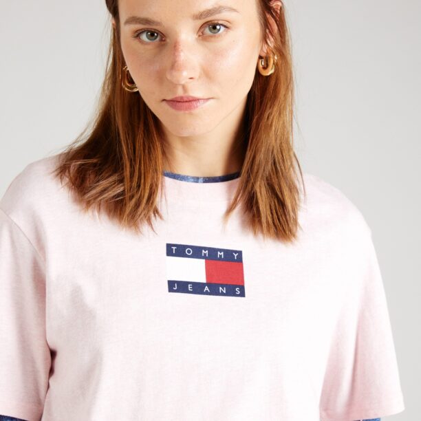 Preţ Tommy Jeans Tricou  bleumarin / roz pastel / roșu / alb