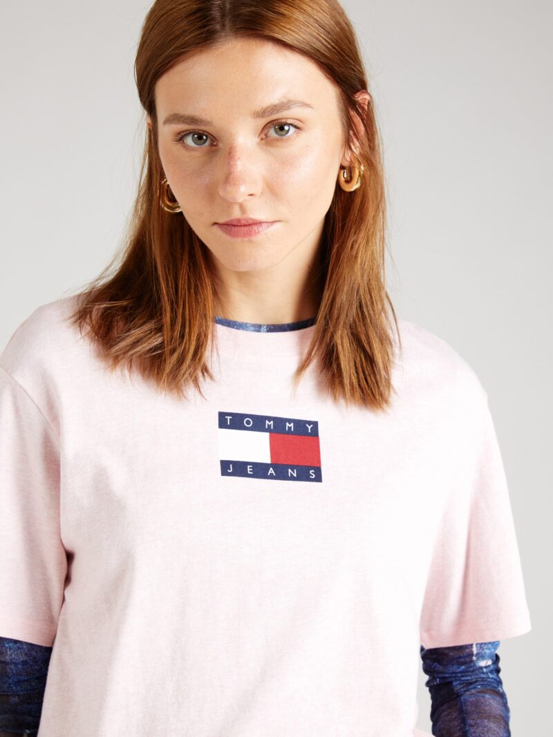 Preţ Tommy Jeans Tricou  bleumarin / roz pastel / roșu / alb