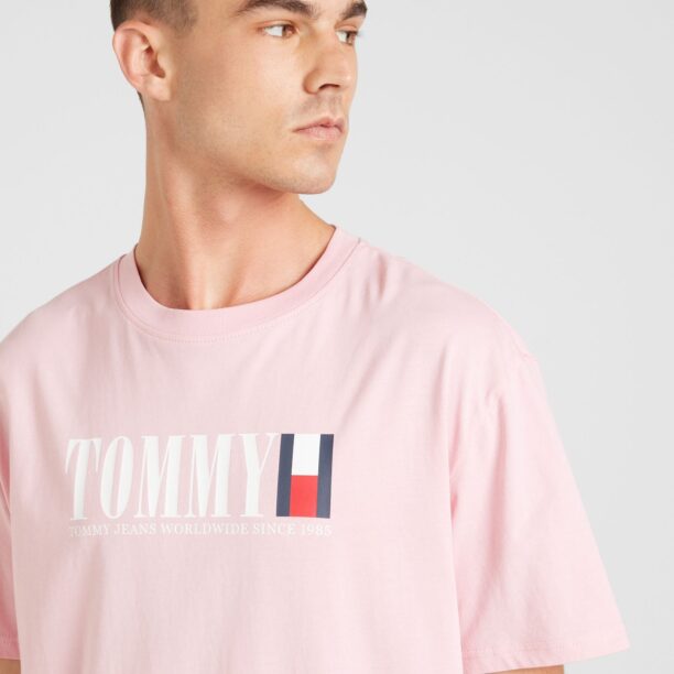 Cumpăra Tommy Jeans Tricou  bleumarin / roz / roșu / alb murdar