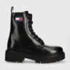 Tommy Jeans bocanci de piele Urban Tommy Jeans Lace Up Boot femei