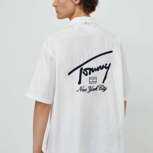 Tommy Jeans cămașă din bumbac bărbați