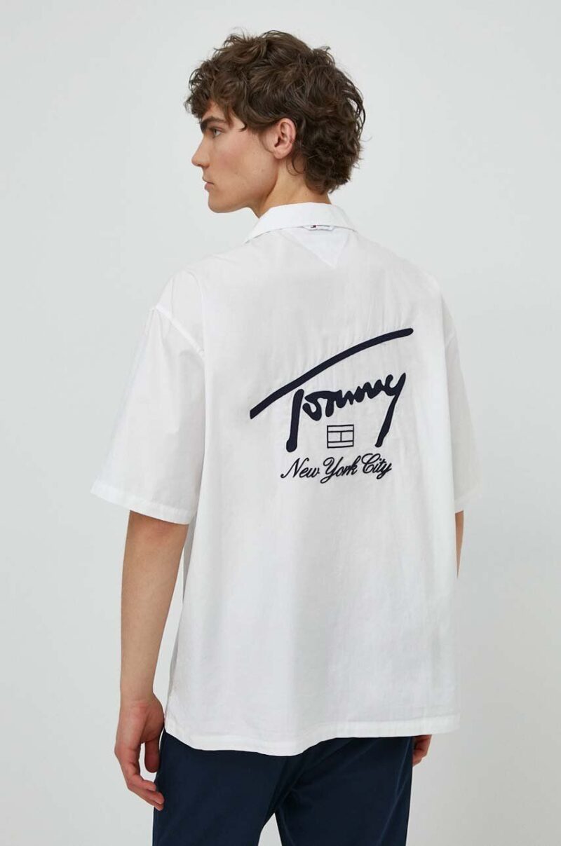 Tommy Jeans cămașă din bumbac bărbați