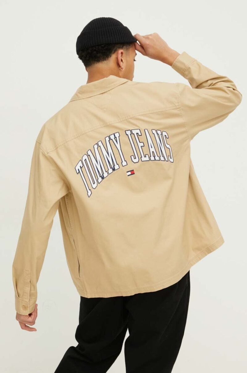 Tommy Jeans cămașă din bumbac bărbați