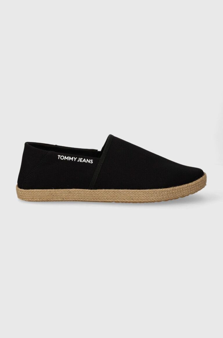 Tommy Jeans espadrile TJM ESPADRILLE STREET culoarea negru