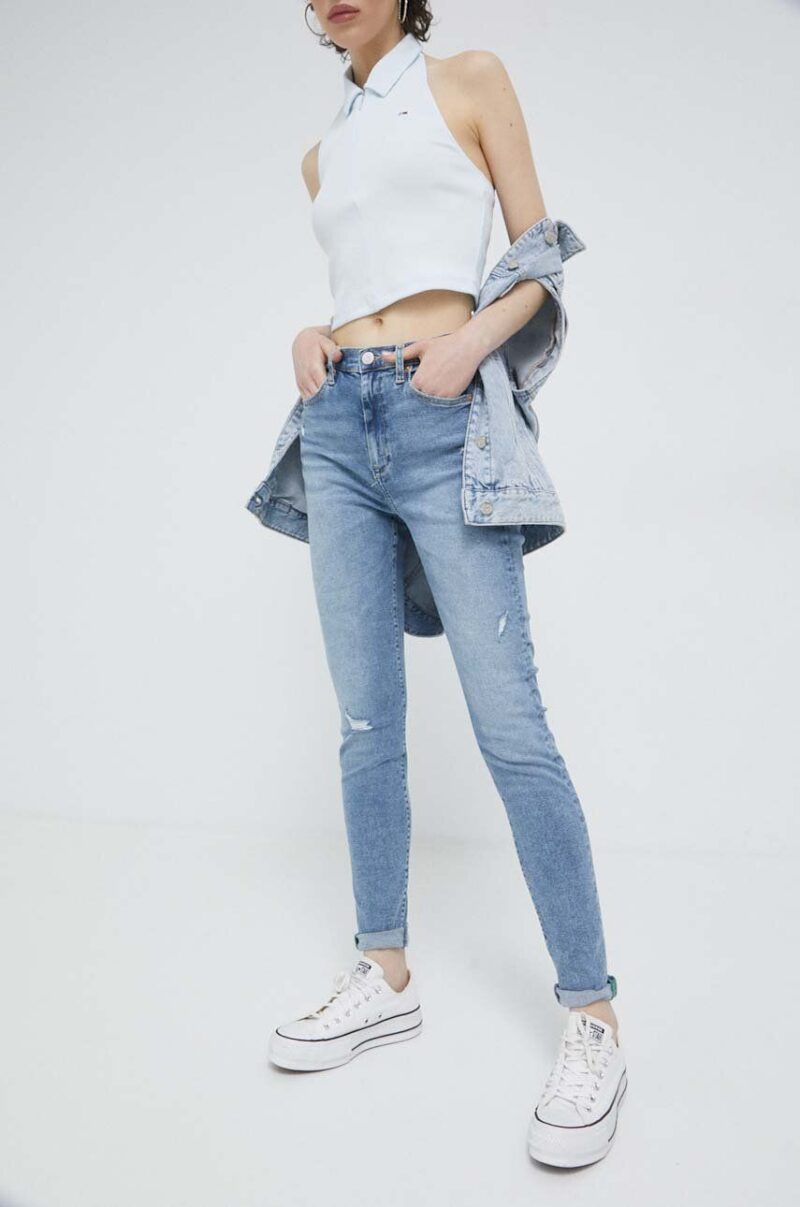 Tommy Jeans jeansi Sylvia femei high waist