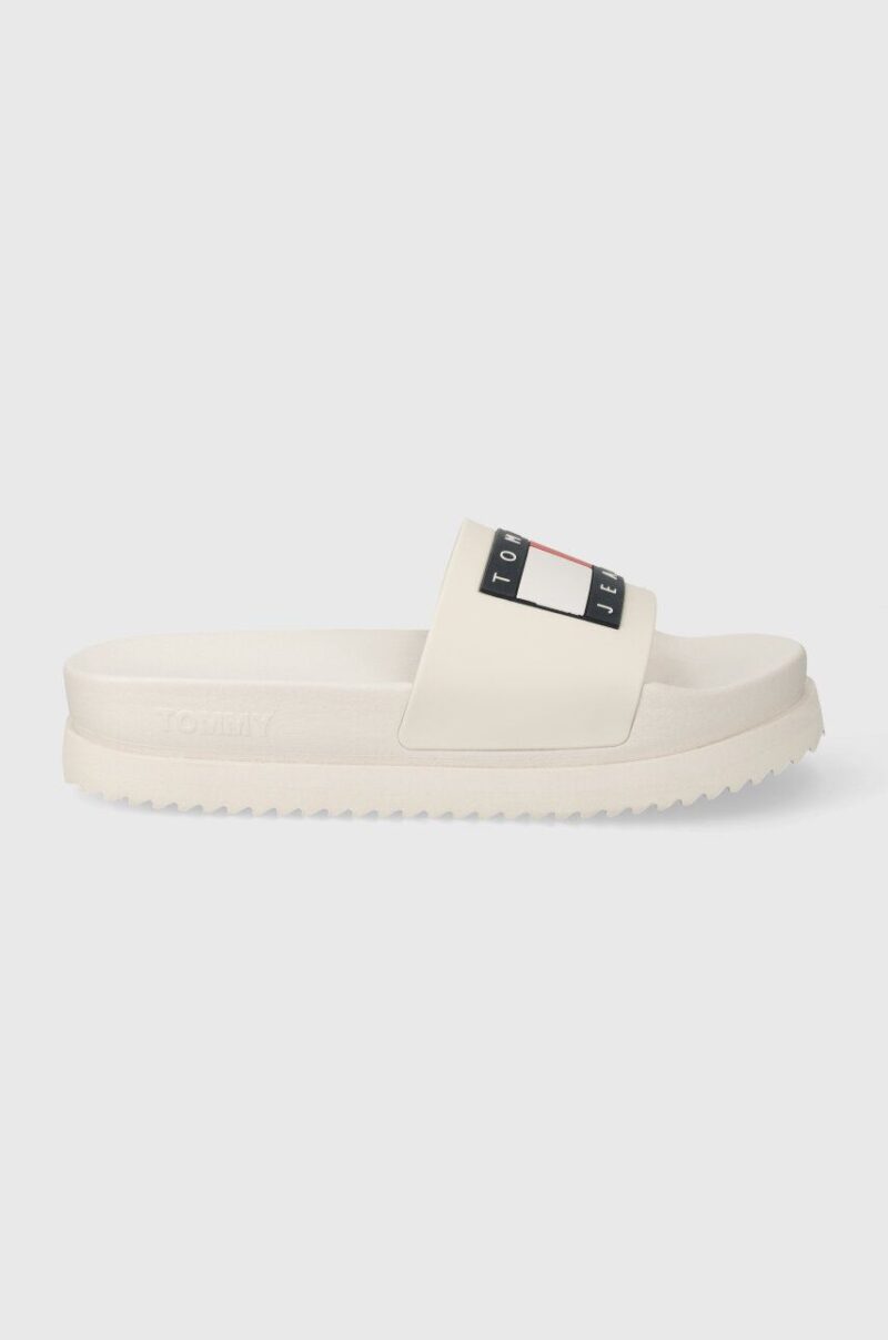 Tommy Jeans papuci TJW ELEVATED FLATFORM SLIDE femei