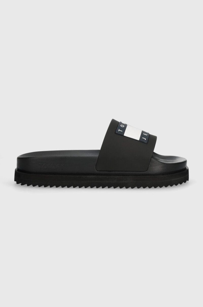 Tommy Jeans papuci TJW ELEVATED FLATFORM SLIDE femei