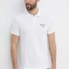 Tommy Jeans polo de bumbac culoarea alb