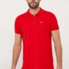 Tommy Jeans polo de bumbac culoarea rosu