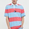 Tommy Jeans polo de bumbac culoarea roz