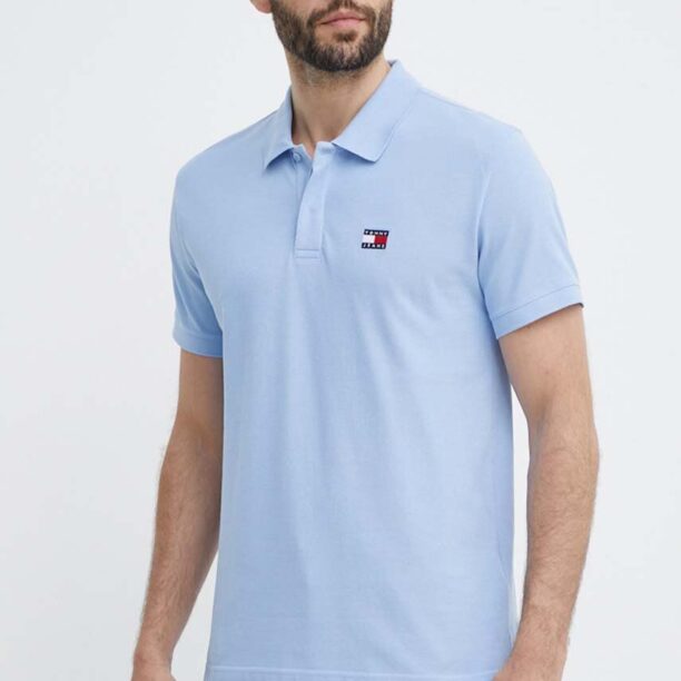 Tommy Jeans polo de bumbac uni