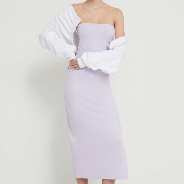 Tommy Jeans rochie culoarea violet