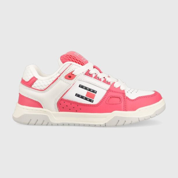 Tommy Jeans sneakers WMNS SKATE SNEAKER culoarea roz