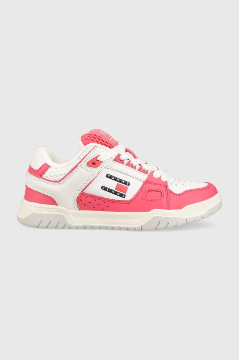 Tommy Jeans sneakers WMNS SKATE SNEAKER culoarea roz