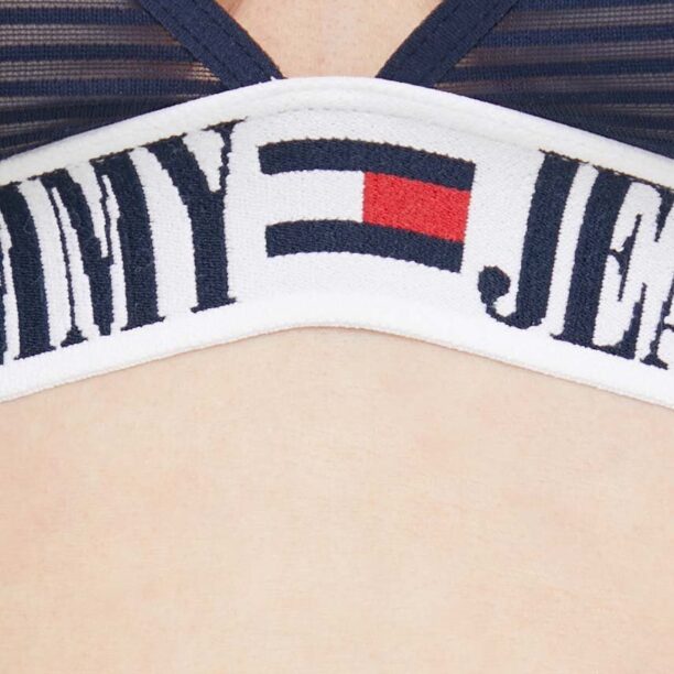 Tommy Jeans sutien culoarea albastru marin preţ