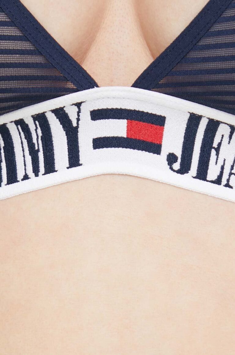 Tommy Jeans sutien culoarea albastru marin preţ