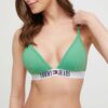 Tommy Jeans sutien de baie culoarea verde