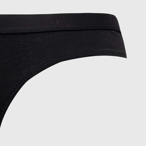 Tommy Jeans tanga 3-pack culoarea negru UW0UW05013 preţ