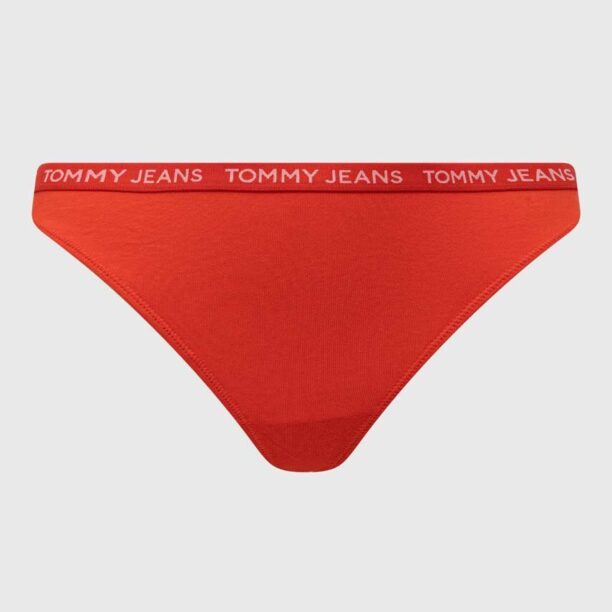 Tommy Jeans tanga 3-pack culoarea roșu UW0UW05011 preţ