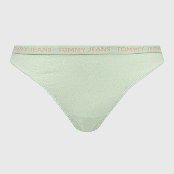 Tommy Jeans tanga 3-pack culoarea verde UW0UW05011 preţ