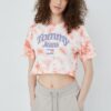 Tommy Jeans tricou din bumbac culoarea roz