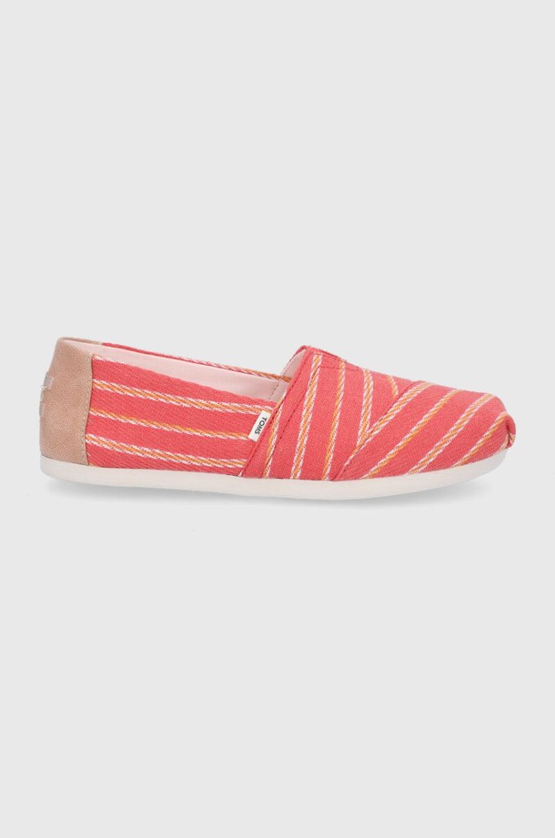 Toms Espadrile Alpargata culoarea rosu