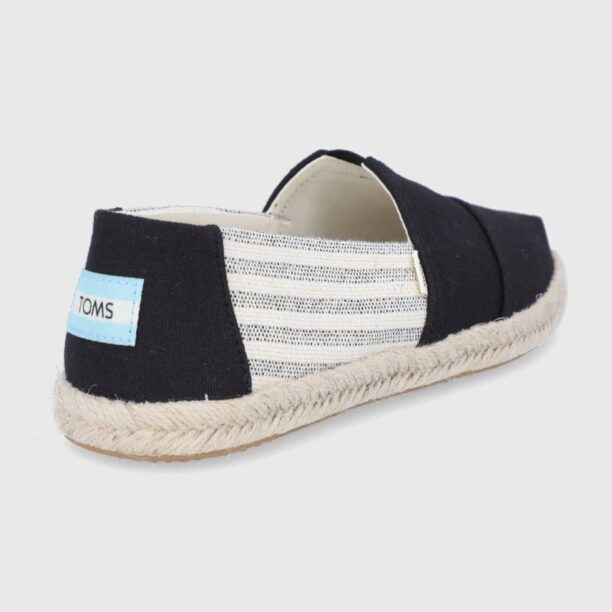 Toms Espadrile University Stripes culoarea negru preţ