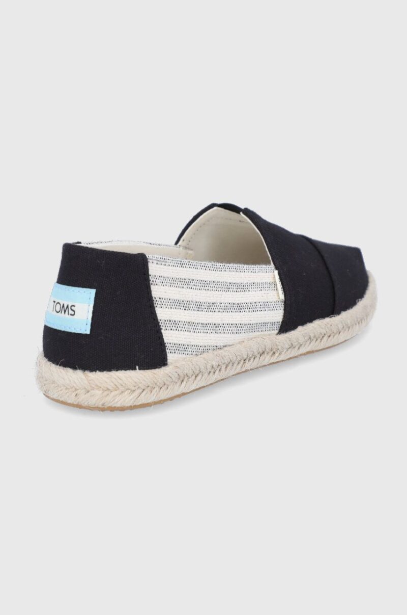 Toms Espadrile University Stripes culoarea negru preţ