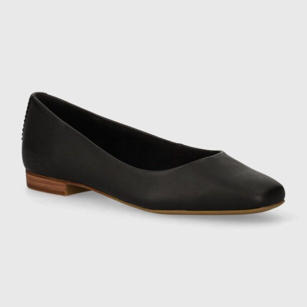 Toms balerini de piele Briella culoarea negru