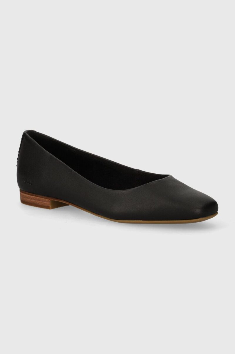 Toms balerini de piele Briella culoarea negru