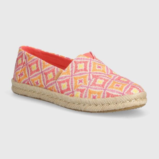 Toms espadrile Alpargata Rope 2.0 culoarea roz