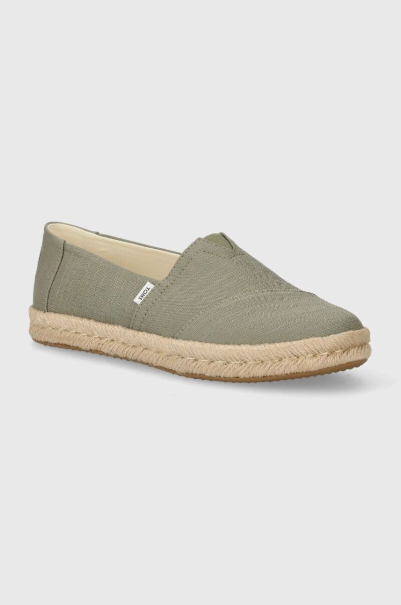 Toms espadrile Alpargata Rope 2.0 culoarea verde