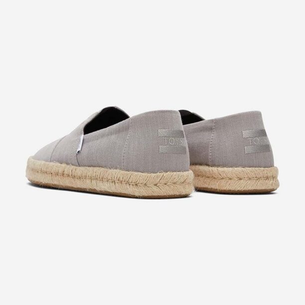 Toms espadrile Alpargata Rope culoarea gri preţ