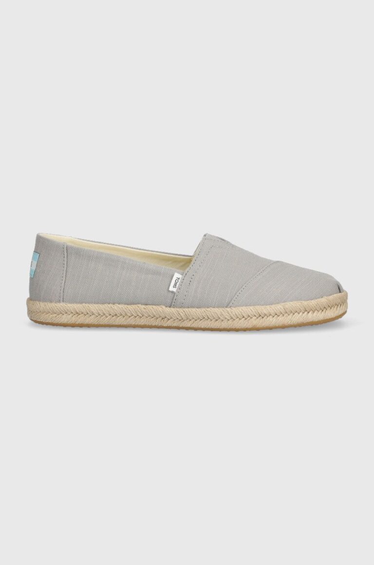 Toms espadrile Alpargata Rope culoarea gri